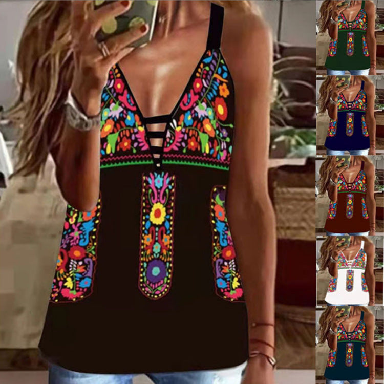 Women's Camisole Print T-Shirt