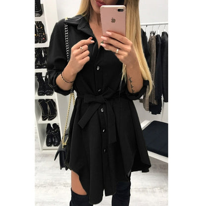 Women's Irregular Tie Mini Dress