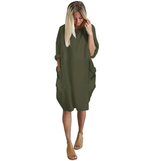 Women's  Crew Neck Dress