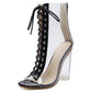 Women's Transparent Gladiator Chunky heels