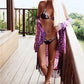 Women's Purple Tassel Beach Dress