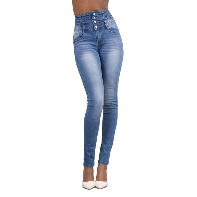 women's Denim High Waist Skinny Jeans