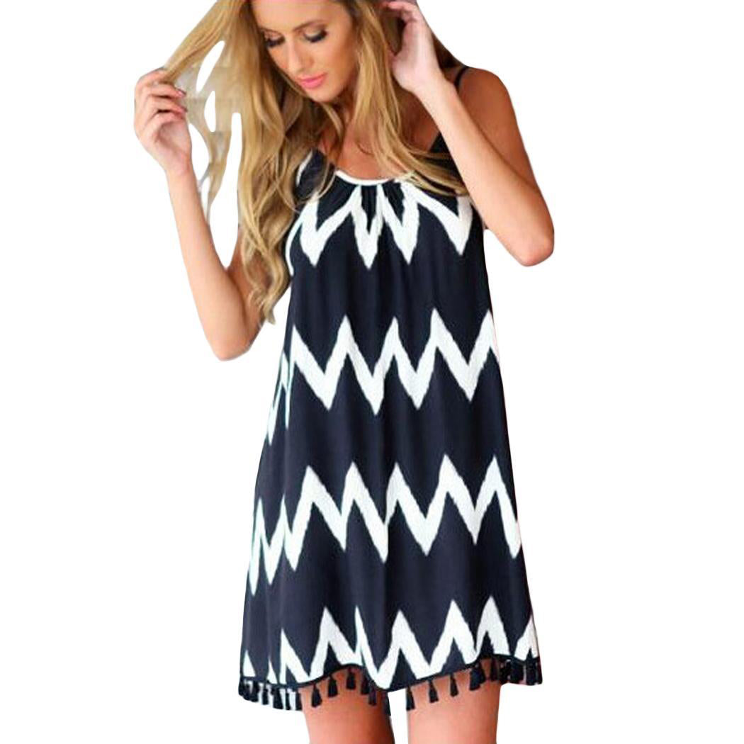 Women's Sexy Beach Geometric Printed Dresses