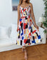 Women's Sleeveless Printed Button Dresses