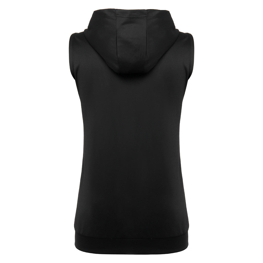 Men's Zipper Sports Hooded Vest