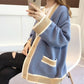 Women's  Long Sleeved V-Neck Wool Sweater