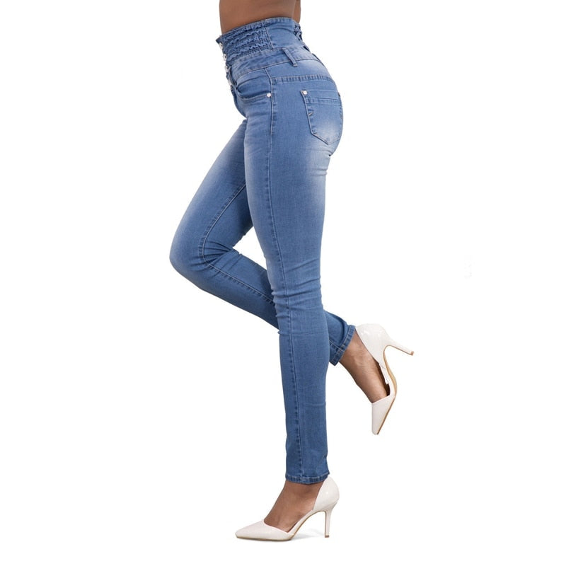 women's Denim High Waist Skinny Jeans