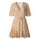 Women's Vintage V- Neck Short Summer Dress