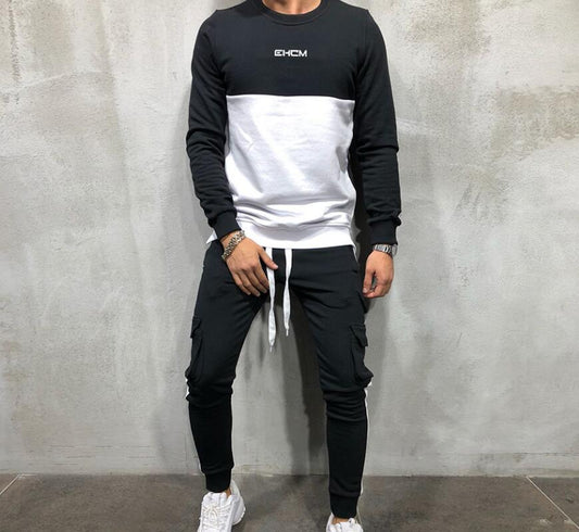 Men's Multi-Pocket Tracksuit Set