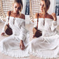 Women's Off Shoulder Long Sleeve Dress