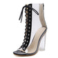 Women's Transparent Gladiator Chunky heels