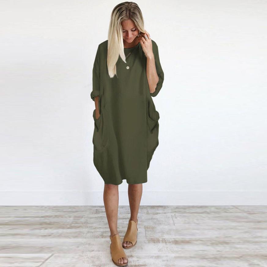 Women's  Crew Neck Dress