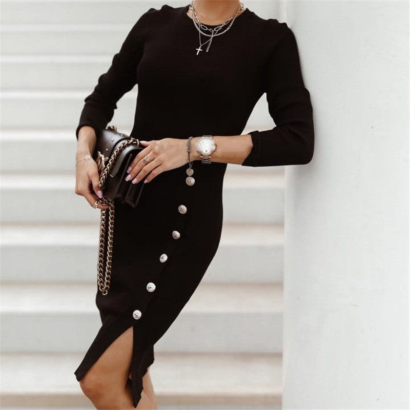 Women's Split Button Dress