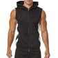 Men's Zipper Sports Hooded Vest