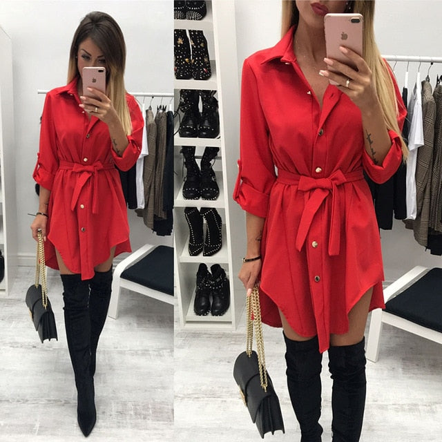 Women's Irregular Tie Mini Dress