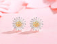 Women's Sterling Silver Daisy Earrings