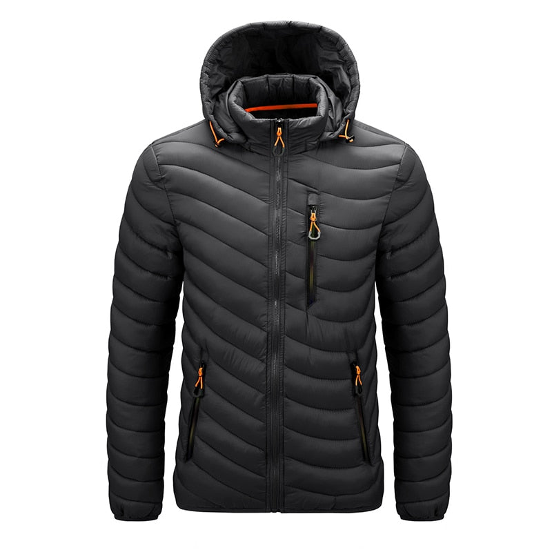 Mens Casual Slim  Parka Jacket