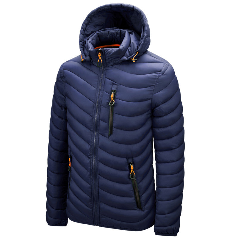 Mens Casual Slim  Parka Jacket