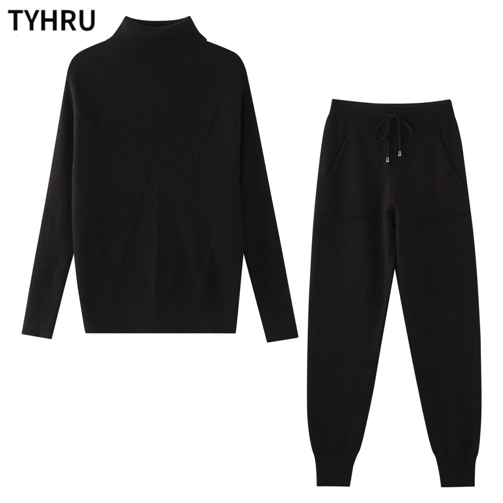 Women's 2 Piece Knitted Tracksuit