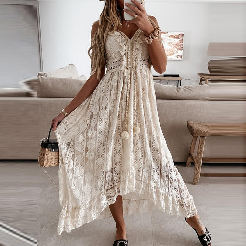 Women's Off Shoulder Lace  Dress