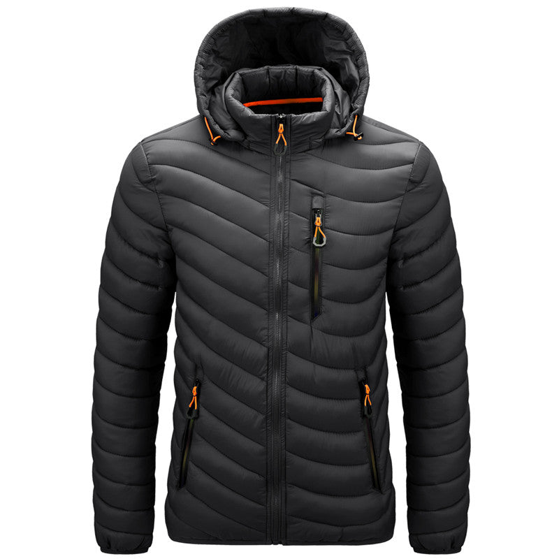 Mens Casual Slim  Parka Jacket