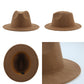 Unisex Brown Fedora Fashion Hats