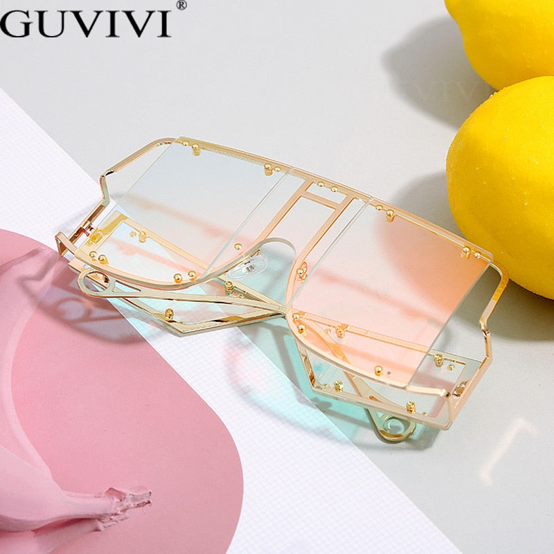 Women's Oversize Rivet Sunglasses