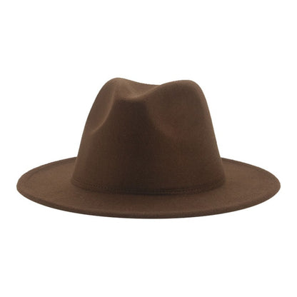 Unisex Brown Fedora Fashion Hats