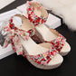 Women's Ankle Strap Floral Wedge