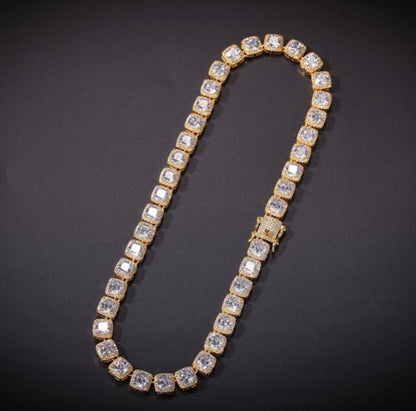 Square Cubic Zirconia Tennis Chains