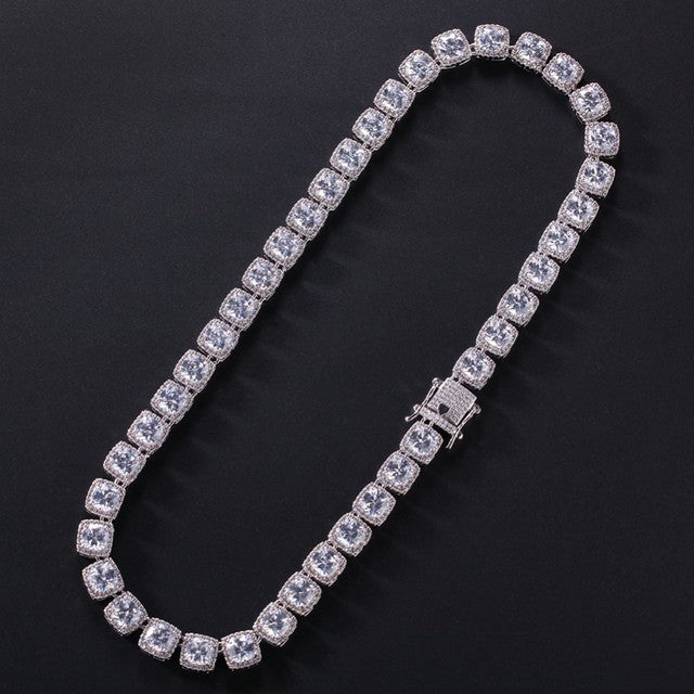 Square Cubic Zirconia Tennis Chains