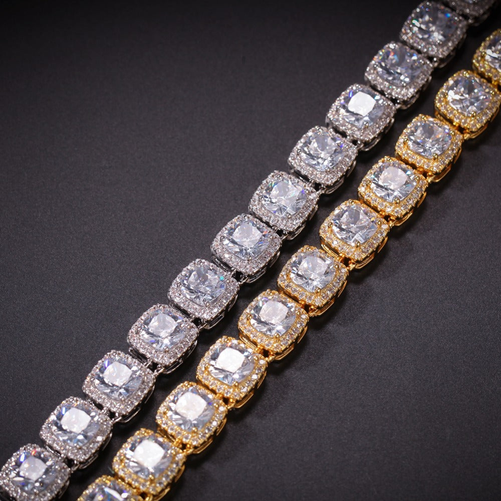 Square Cubic Zirconia Tennis Chains