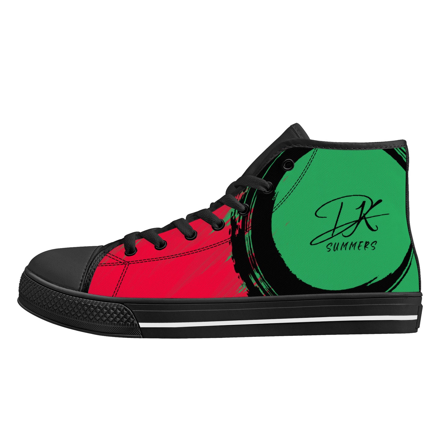 D.K. Summers  Mens High-Top Canvas Shoes - Black