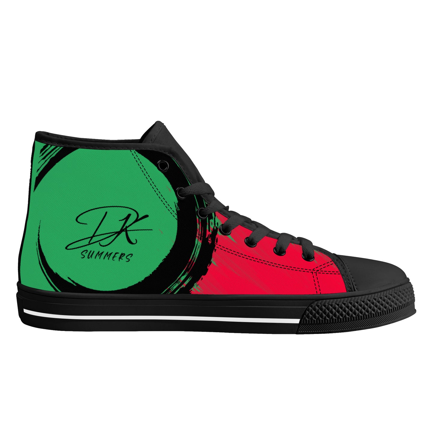 D.K. Summers  Mens High-Top Canvas Shoes - Black