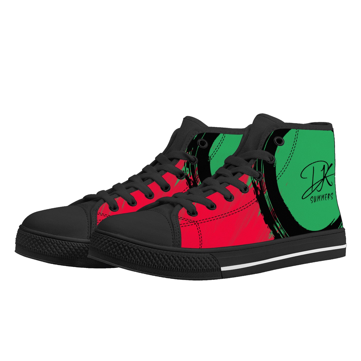 D.K. Summers  Mens High-Top Canvas Shoes - Black