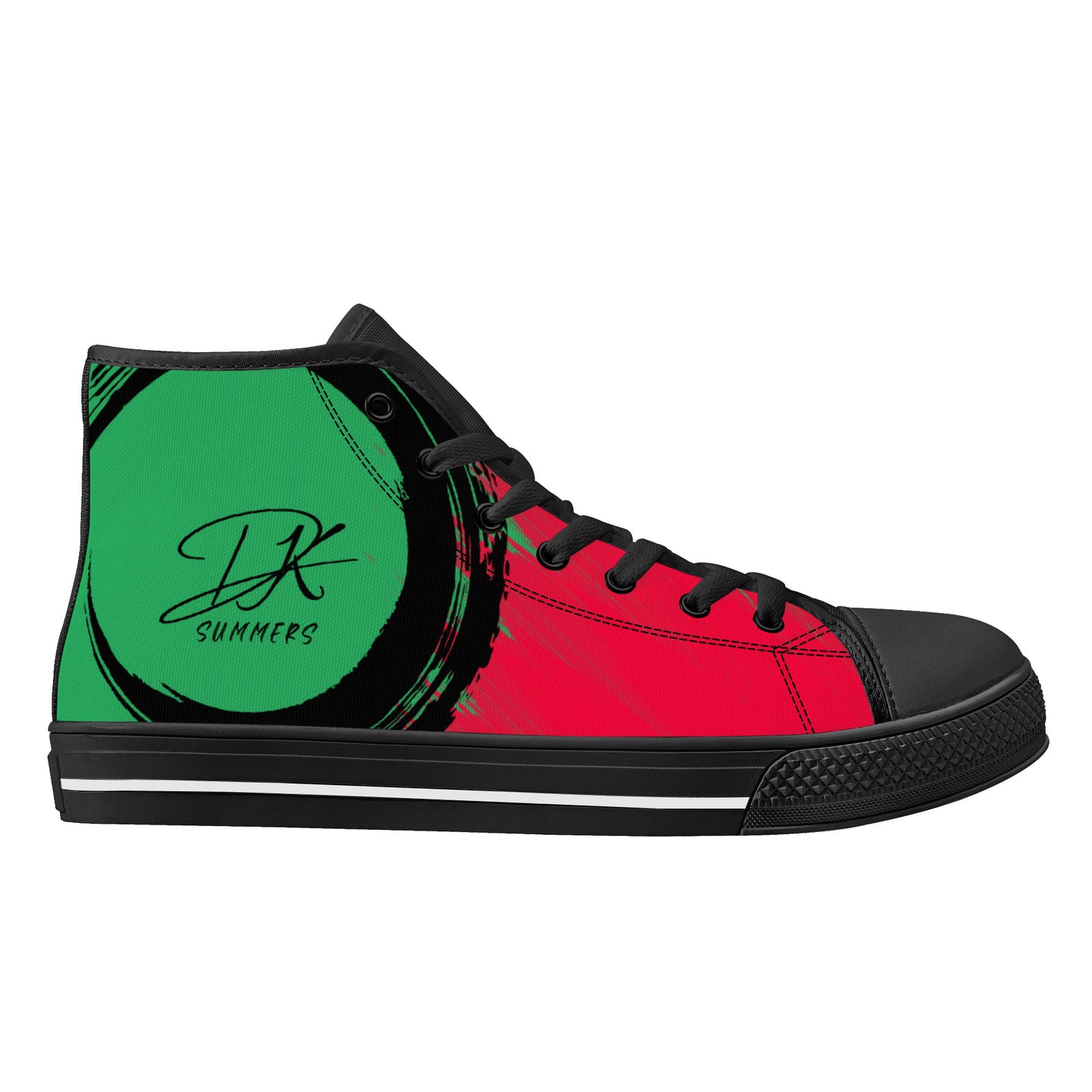 D.K. Summers  Mens High-Top Canvas Shoes - Black