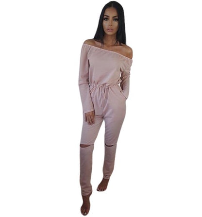 Women's Pink  Strapless Jumpsuit