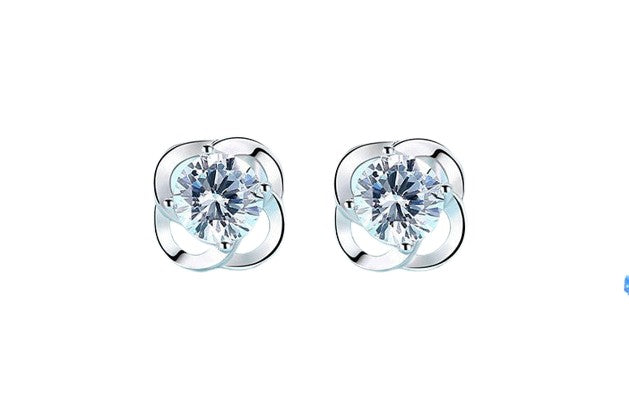 Women's Lucky four-leaf clover earrings f