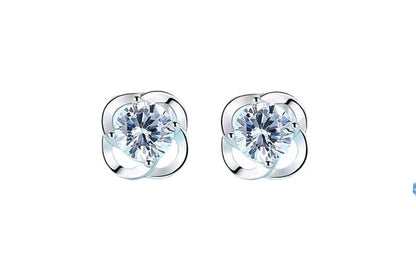 Women's Lucky four-leaf clover earrings f