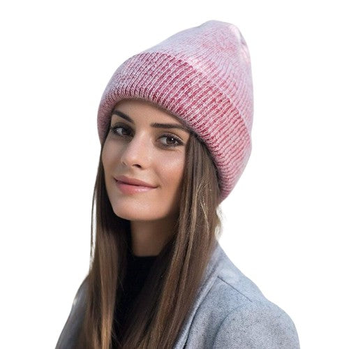 Women's Fur Knitted Beanie Cap