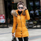 Women's Long  Fur Collar Winter Coat