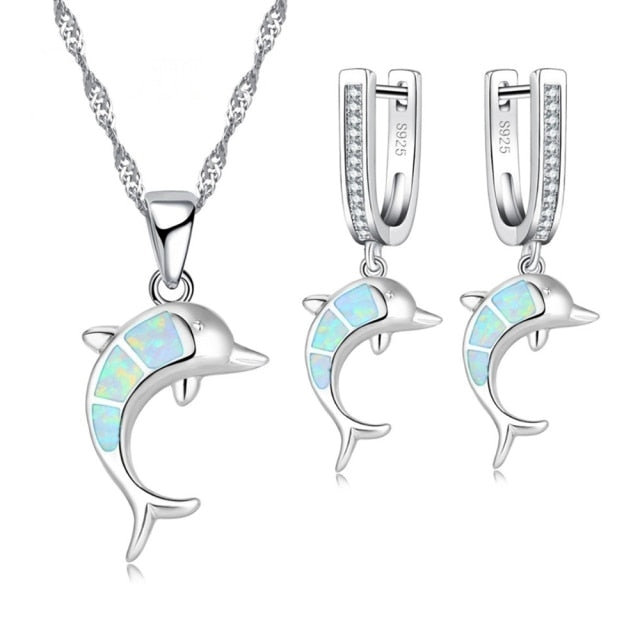 Blue Opal Dolphin Accessory