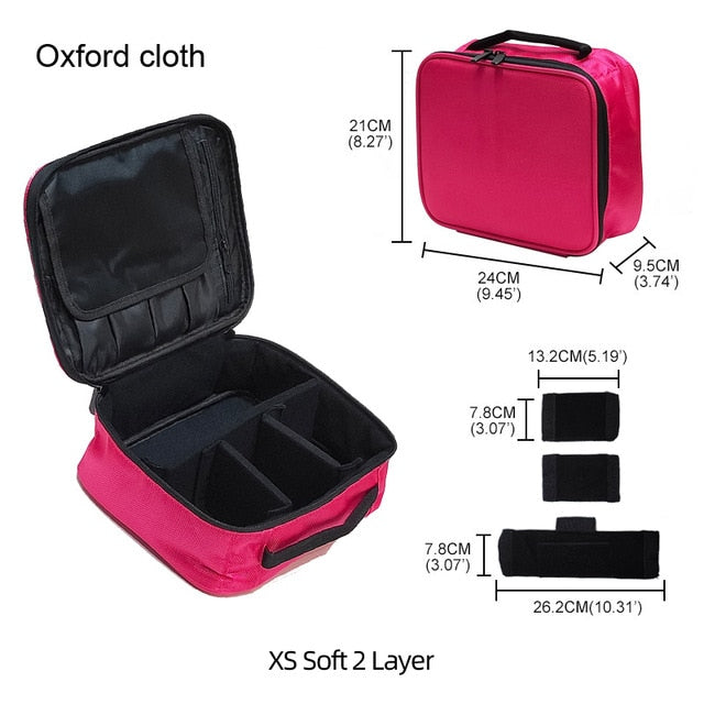 New Upgrade Large Capacity Cosmetic Bag Hot-selling Professional Women Travel Makeup Case.