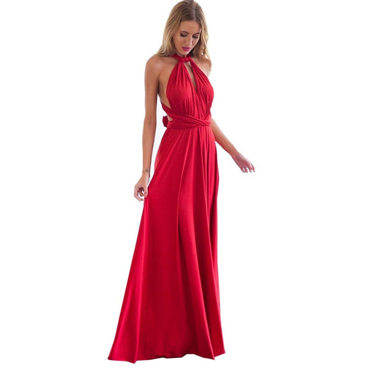 Women’s Multiway Wrap Convertible Boho Maxi  Dress