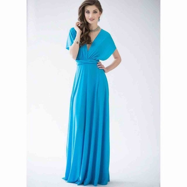 Women’s Multiway Wrap Convertible Boho Maxi  Dress