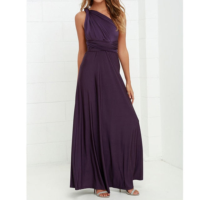 Women’s Multiway Wrap Convertible Boho Maxi  Dress