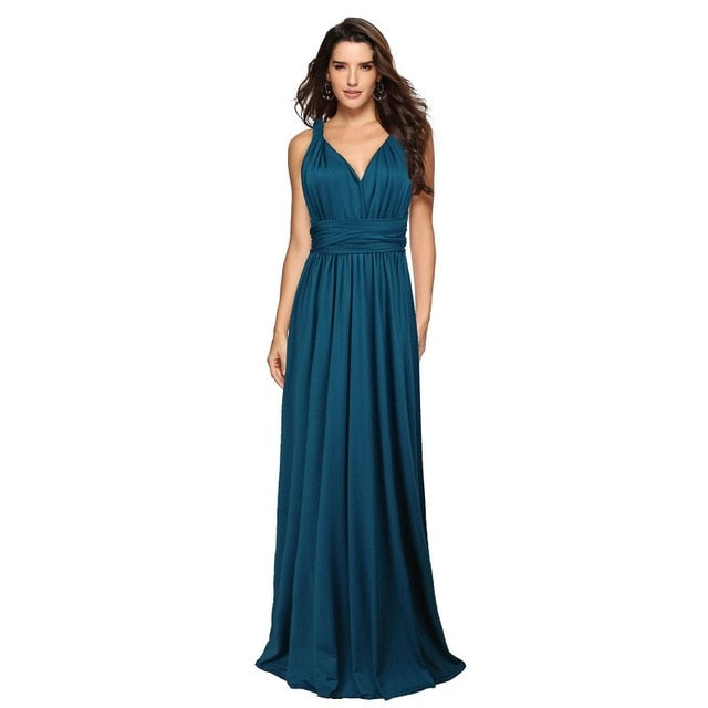 Women’s Multiway Wrap Convertible Boho Maxi  Dress