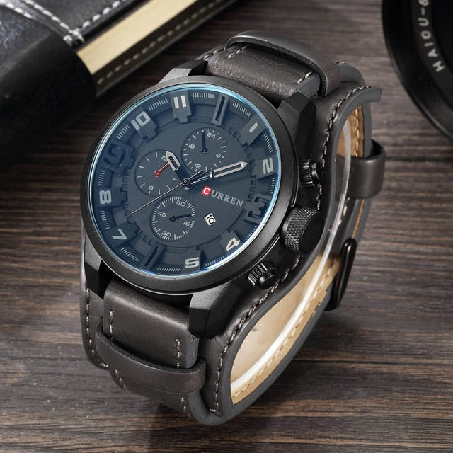 Sport Military Leather Men's Watch