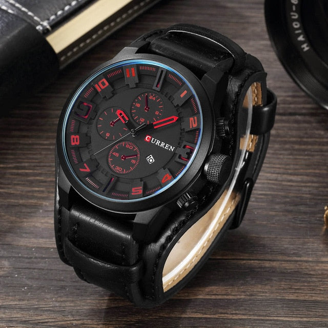 Sport Military Leather Men's Watch