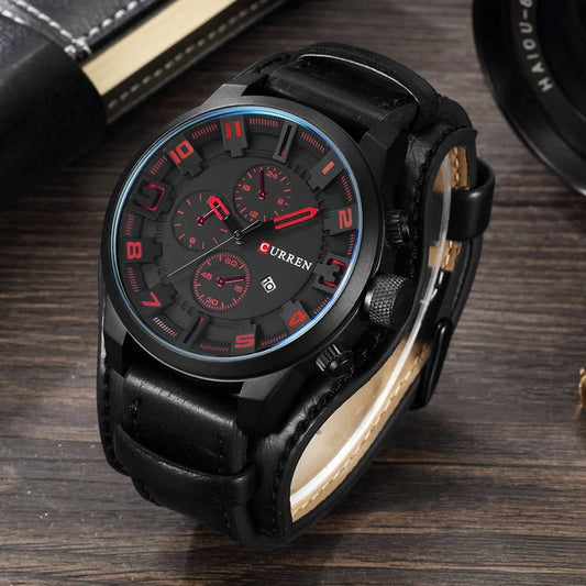 Sport Military Leather Men's Watch